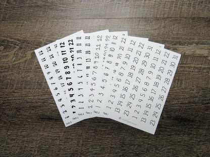 Large Script Date Dots