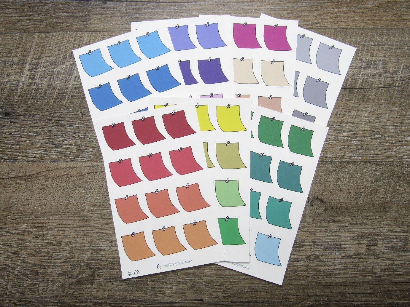 Hand Drawn Sticky Note Stickers- SN008-SN014