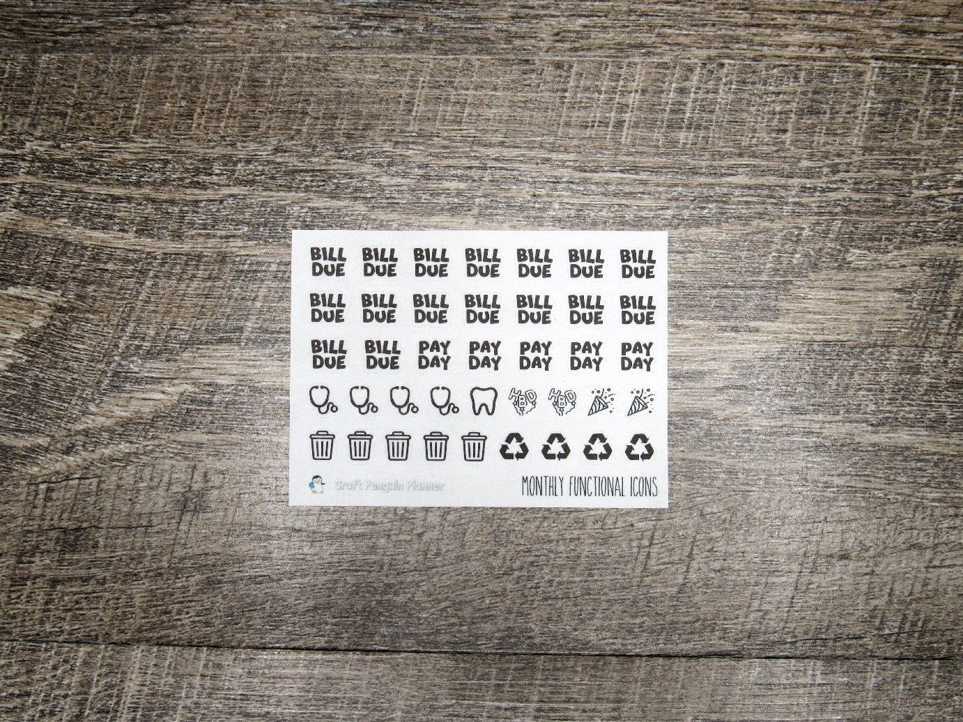 Monthly Functional Icons