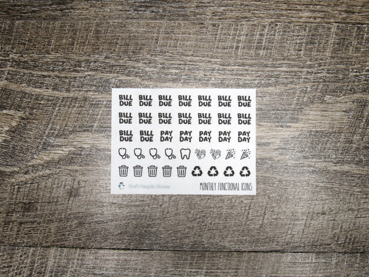 Monthly Functional Icons