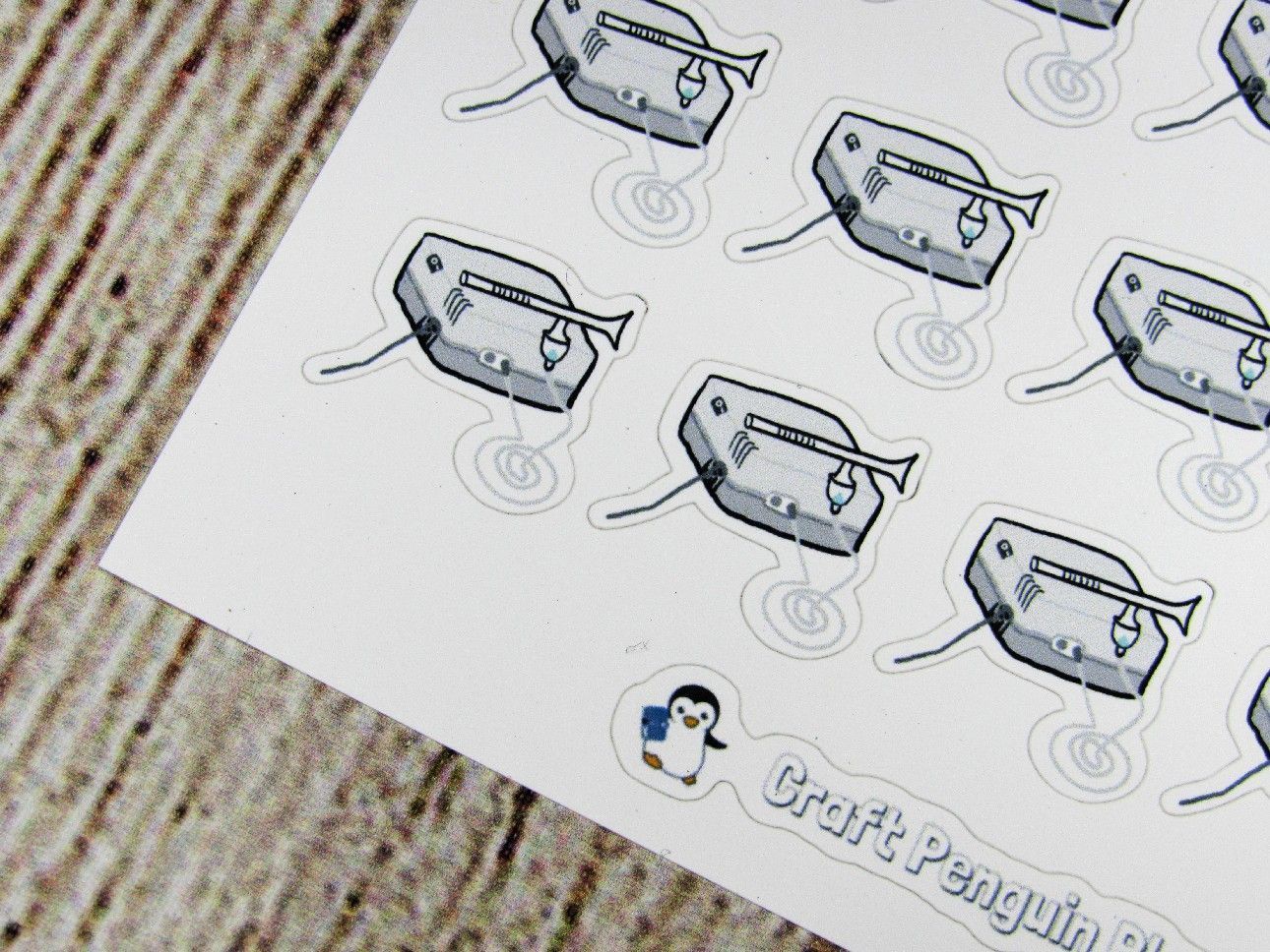 Nebulizer hand drawn sticker