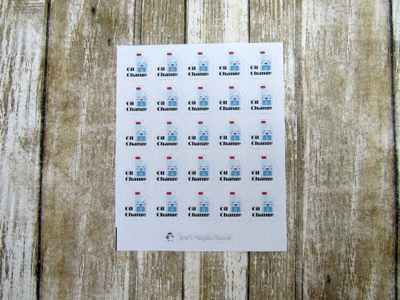 Car Care Planner Stickers