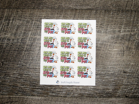 On my way to stir the pot stickers