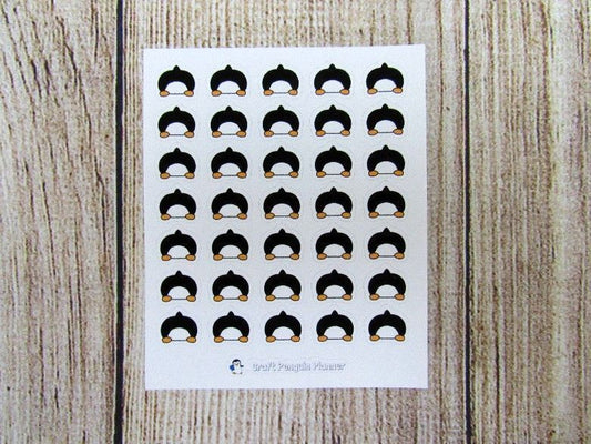Penguin Butt Hand drawn stickers
