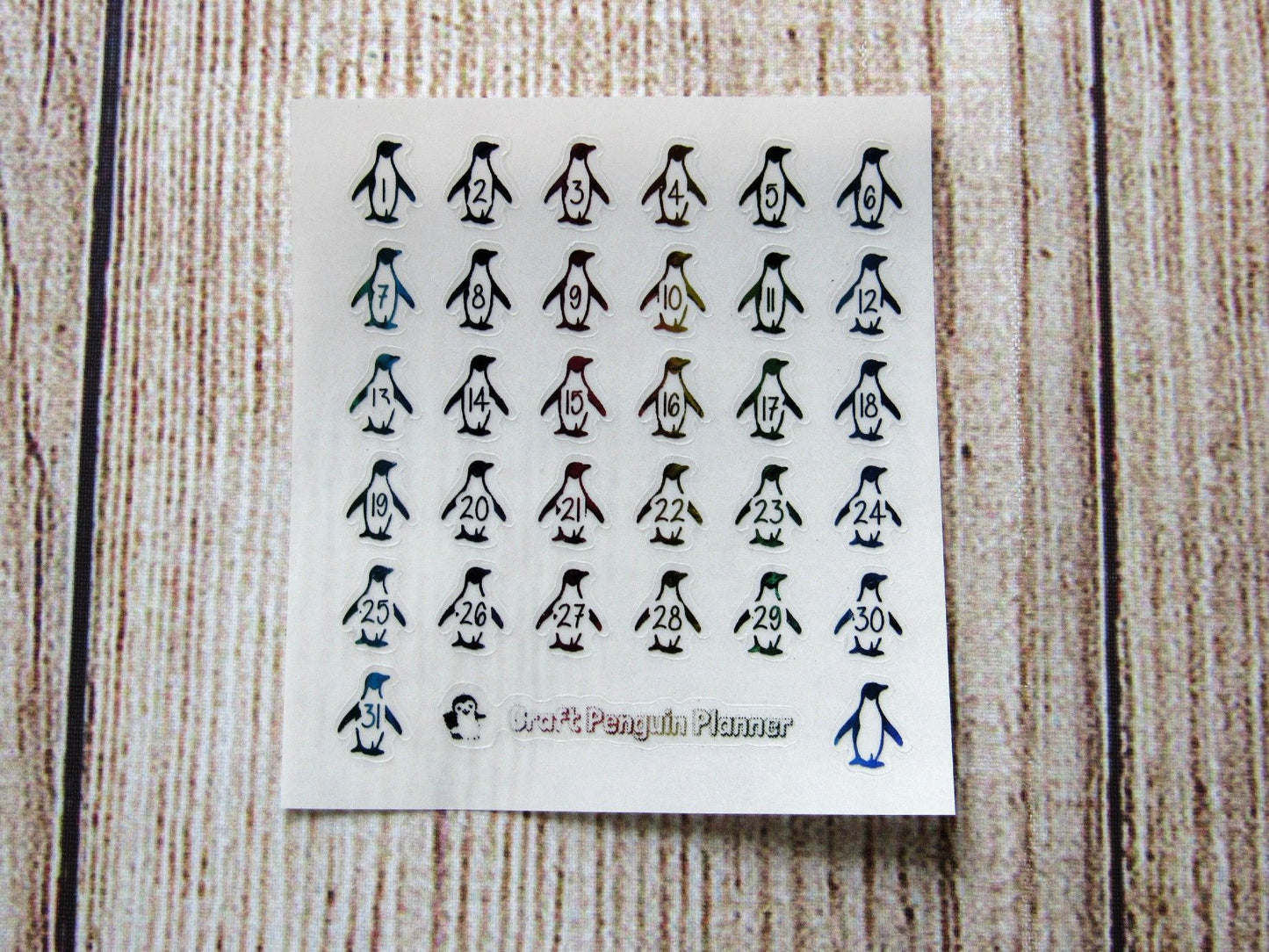 FOILED Penguin Date Dots