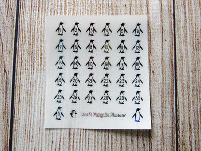 FOILED Penguin Date Dots