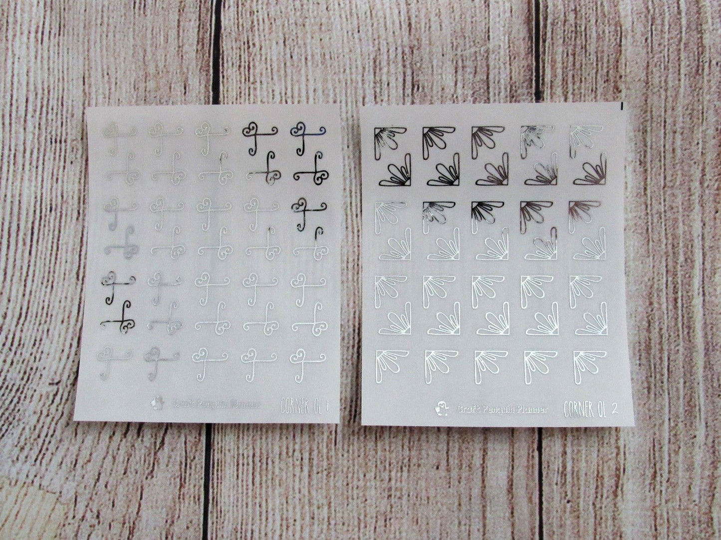 Photo Corner Foiled Overlay stickers