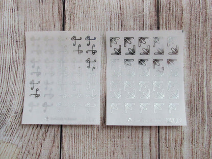 Photo Corner Foiled Overlay stickers