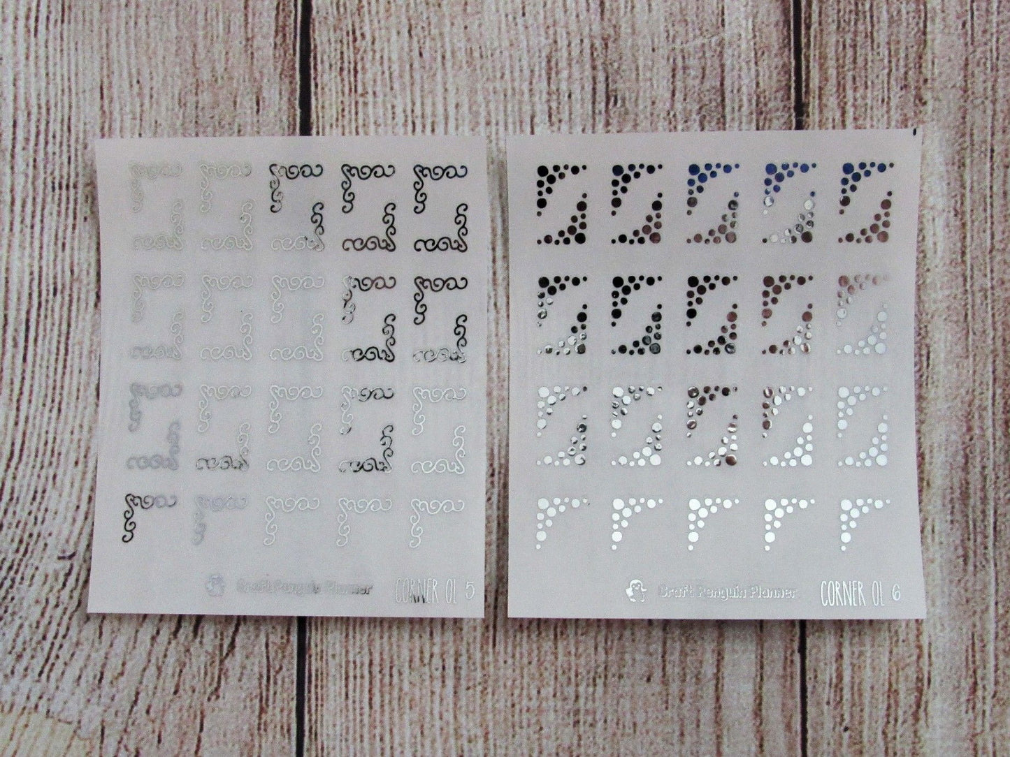 Photo Corner Foiled Overlay stickers