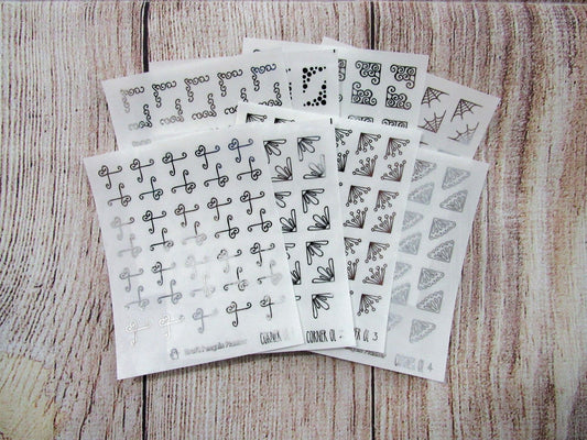 Photo Corner Foiled Overlay stickers
