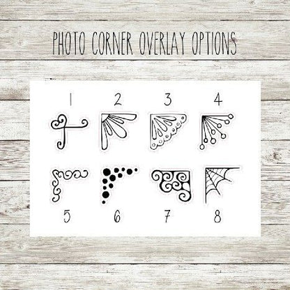 Photo Corner Foiled Overlay stickers