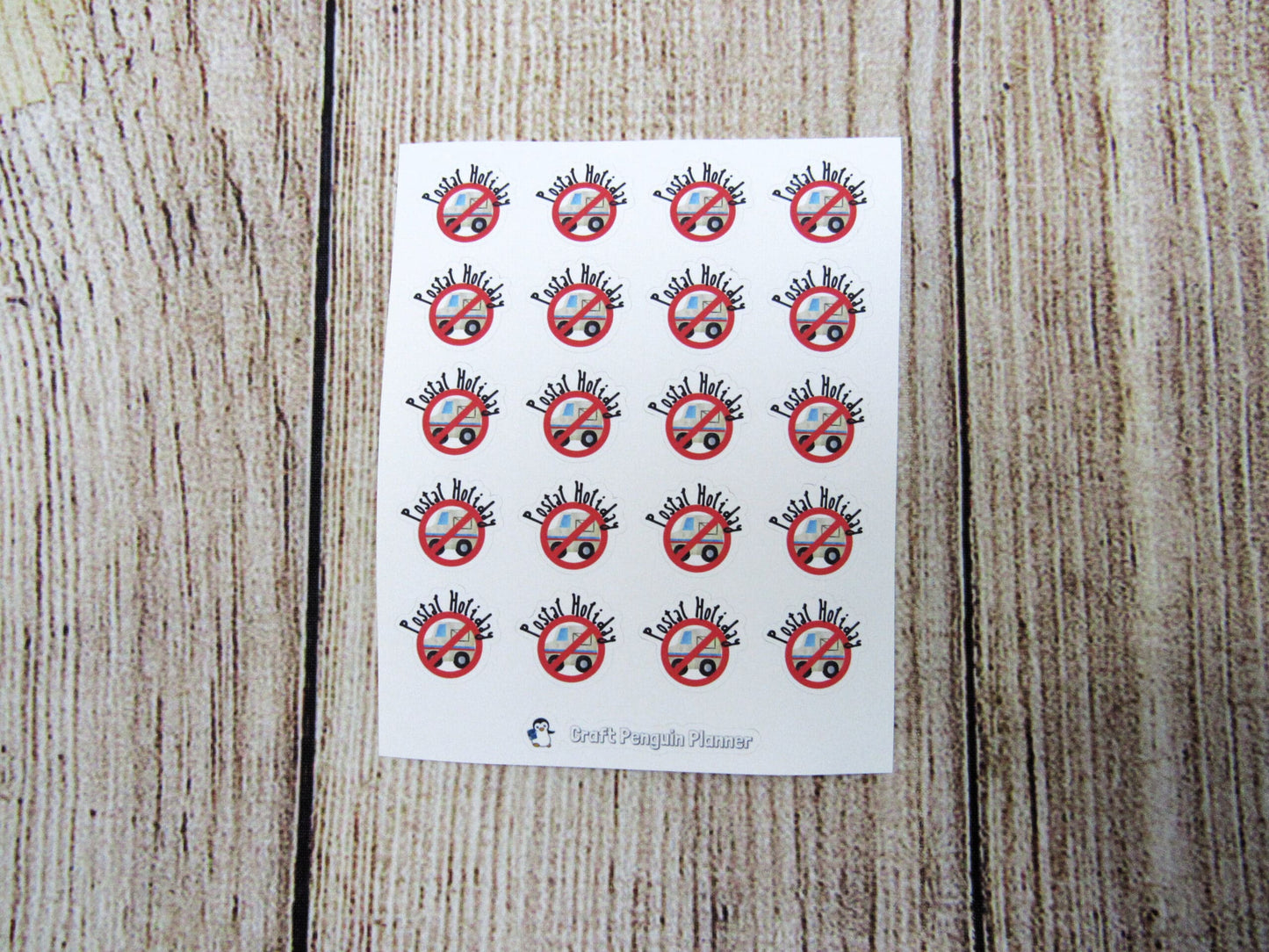 Postal Holiday Sticker