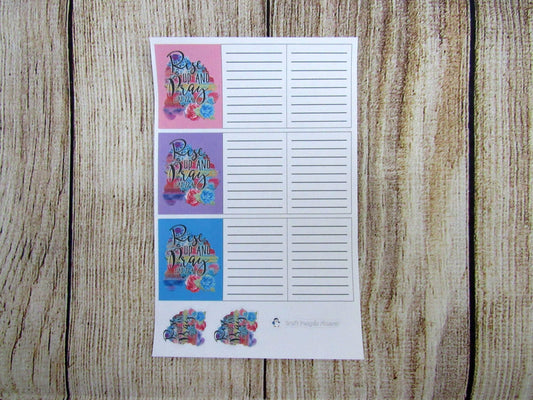 Prayer List Foldable Sticker