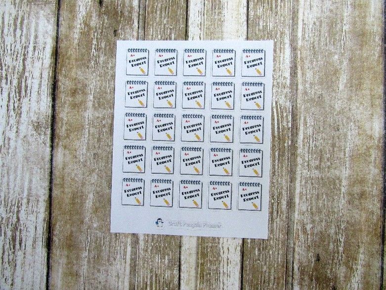 Progress report stickers