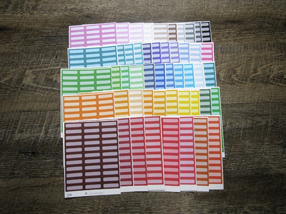 Quarter Boxes- Individual Color Sheets- QB001-QB050