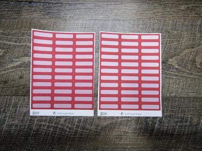 Quarter Boxes- Individual Color Sheets- QB001-QB050