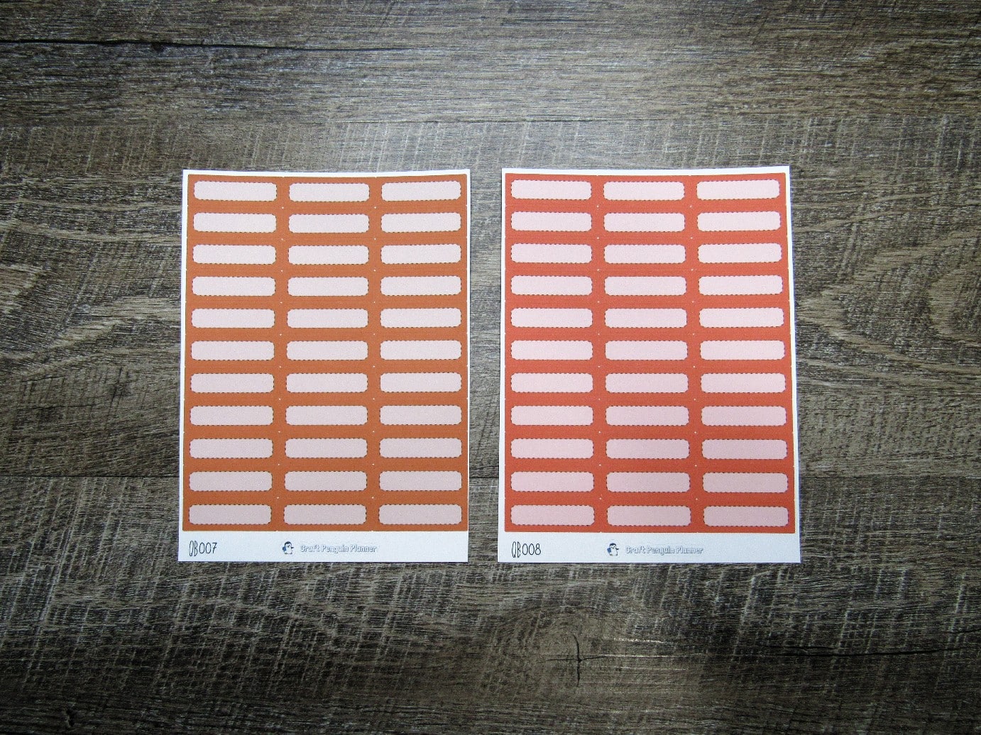 Quarter Boxes- Individual Color Sheets- QB001-QB050