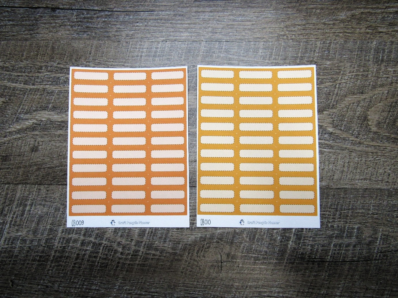 Quarter Boxes- Individual Color Sheets- QB001-QB050