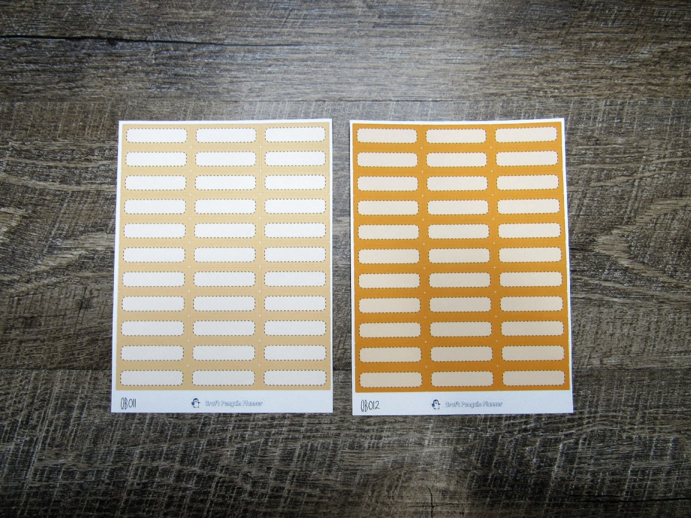 Quarter Boxes- Individual Color Sheets- QB001-QB050