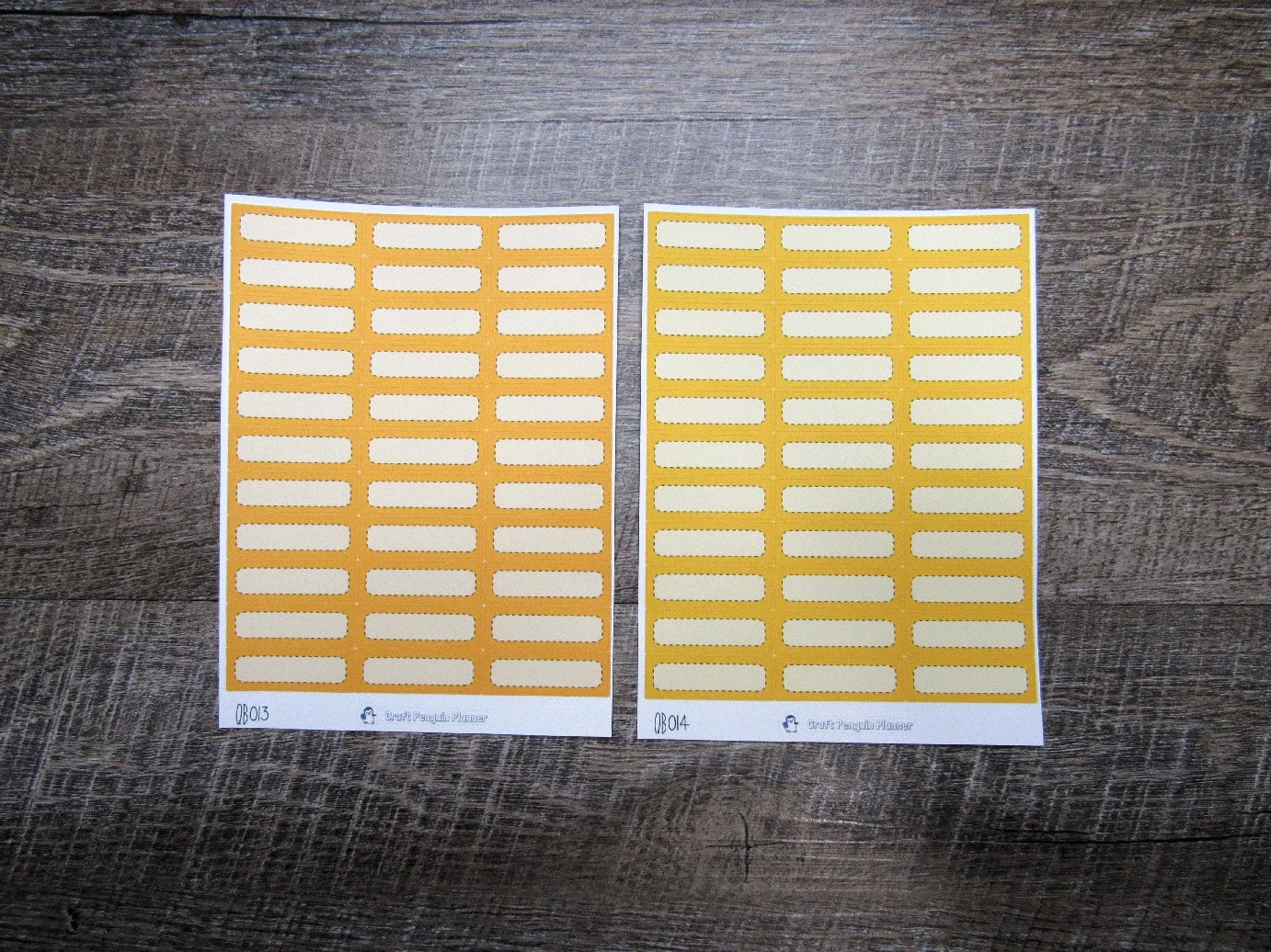 Quarter Boxes- Individual Color Sheets- QB001-QB050