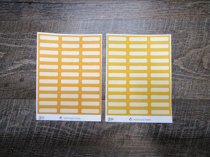 Quarter Boxes- Individual Color Sheets- QB001-QB050