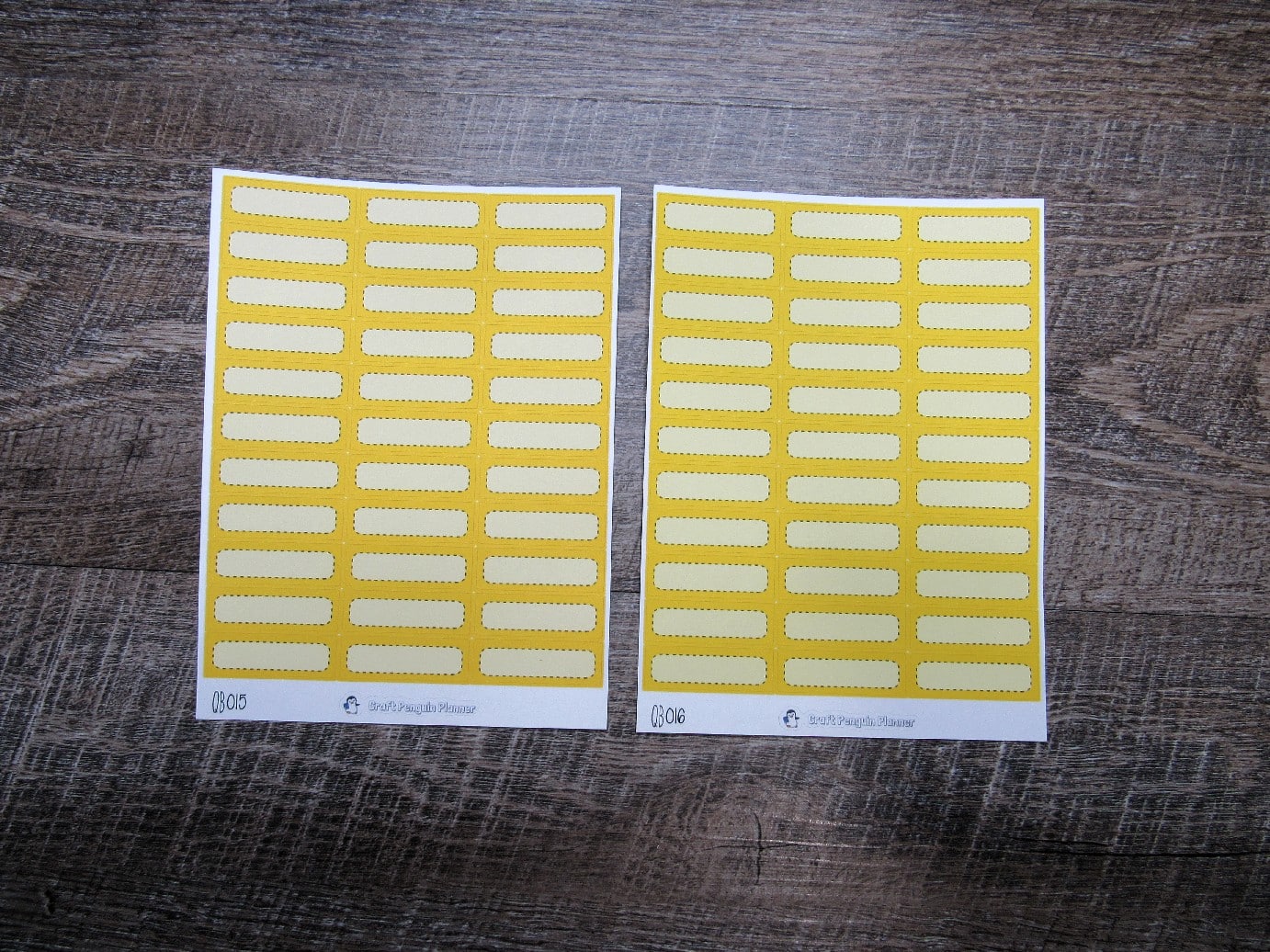 Quarter Boxes- Individual Color Sheets- QB001-QB050