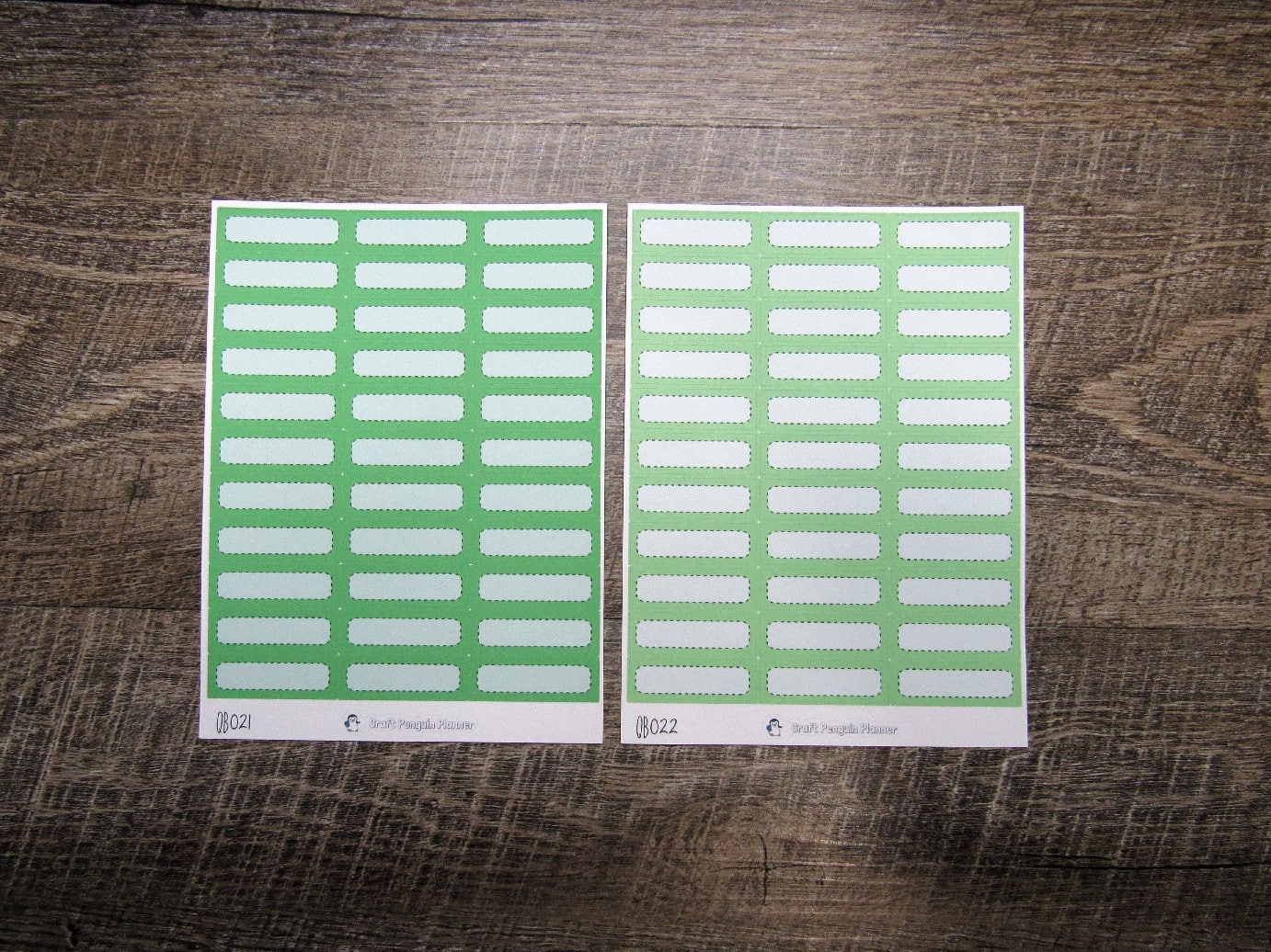 Quarter Boxes- Individual Color Sheets- QB001-QB050