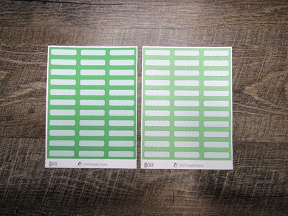 Quarter Boxes- Individual Color Sheets- QB001-QB050