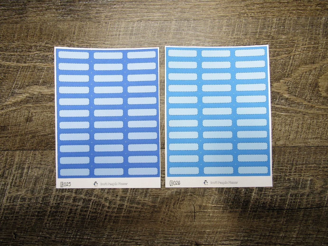 Quarter Boxes- Individual Color Sheets- QB001-QB050
