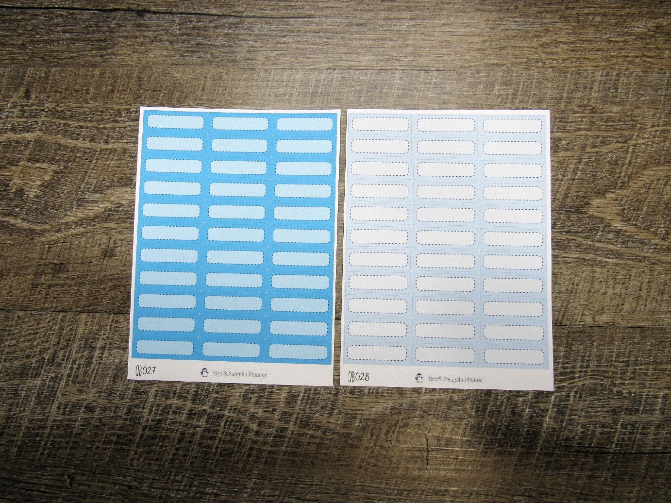 Quarter Boxes- Individual Color Sheets- QB001-QB050