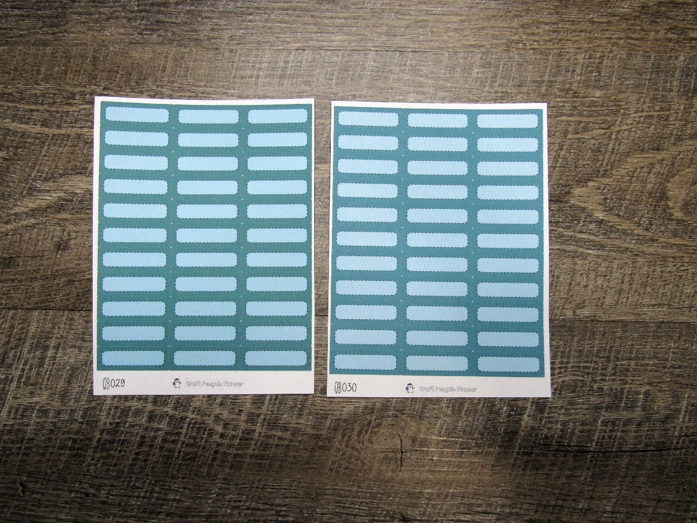 Quarter Boxes- Individual Color Sheets- QB001-QB050