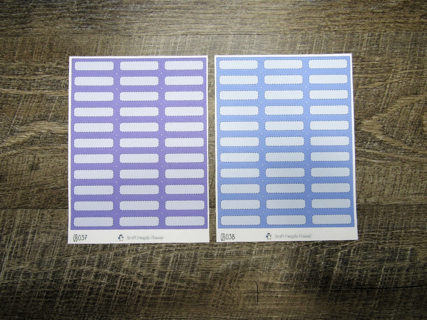 Quarter Boxes- Individual Color Sheets- QB001-QB050