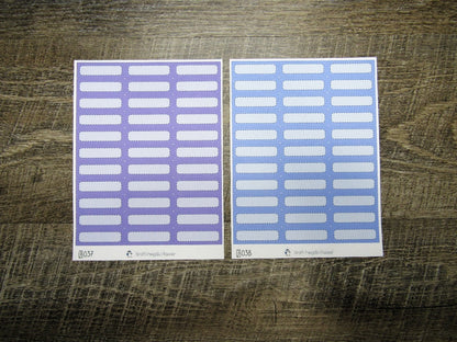 Quarter Boxes- Individual Color Sheets- QB001-QB050