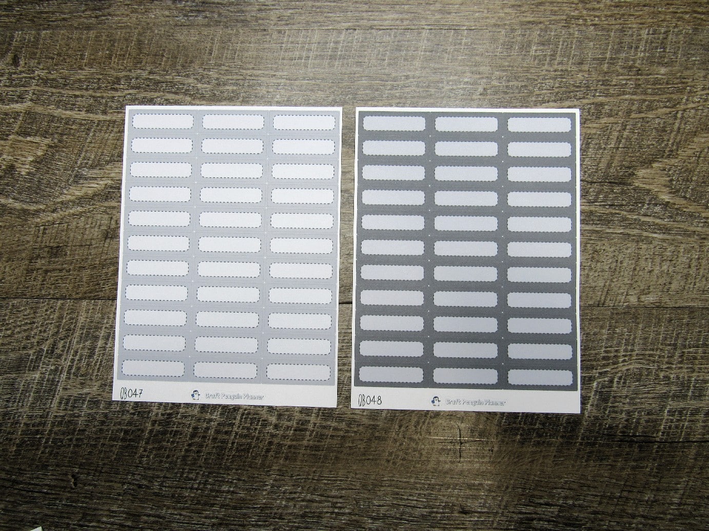 Quarter Boxes- Individual Color Sheets- QB001-QB050