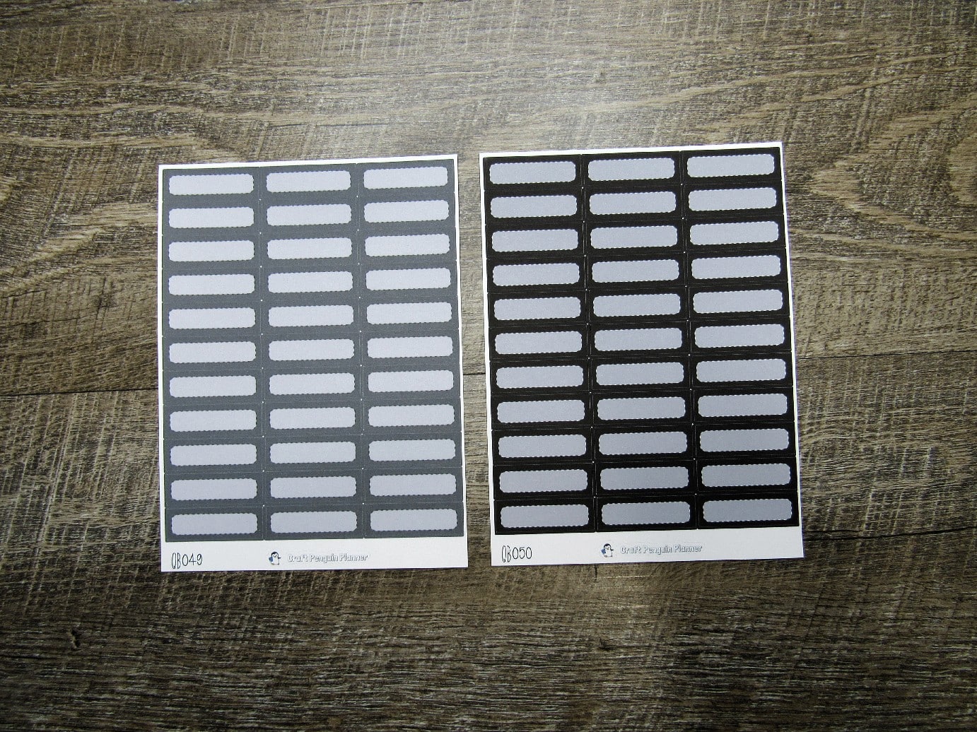 Quarter Boxes- Individual Color Sheets- QB001-QB050