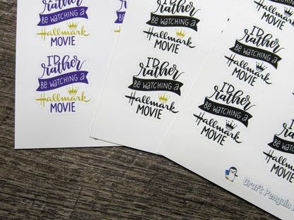 Rather Be Watching Hallmark Stickers