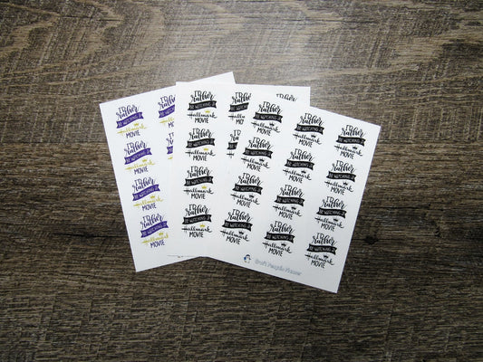 Rather Be Watching Hallmark Stickers