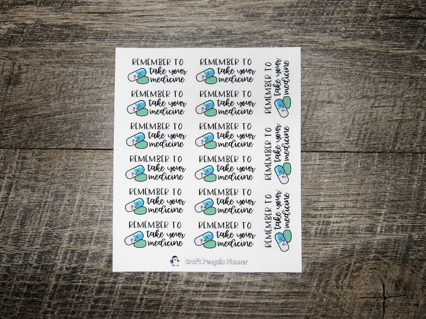 Remember to take your medicine stickers