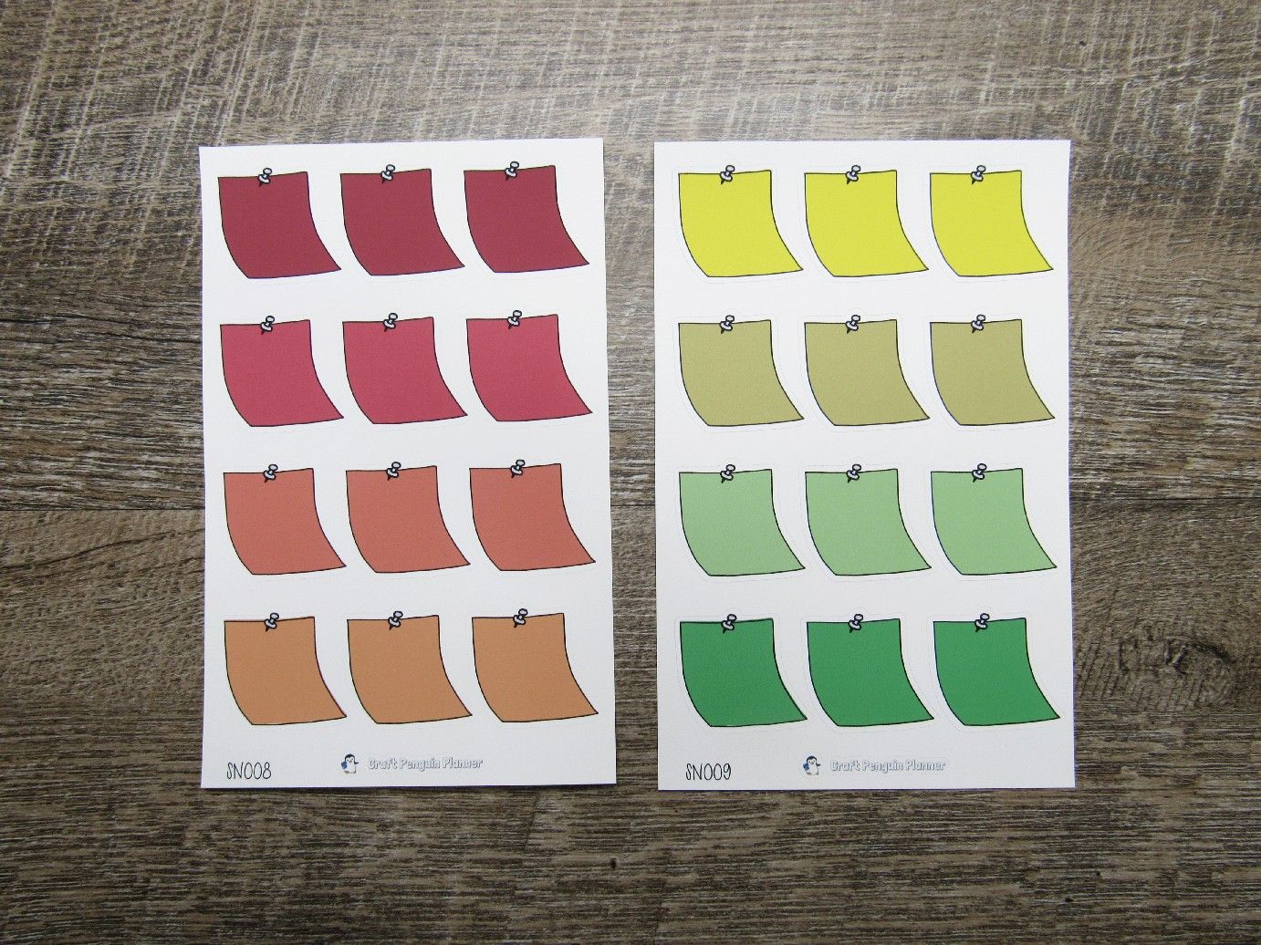 Hand Drawn Sticky Note Stickers- SN008-SN014