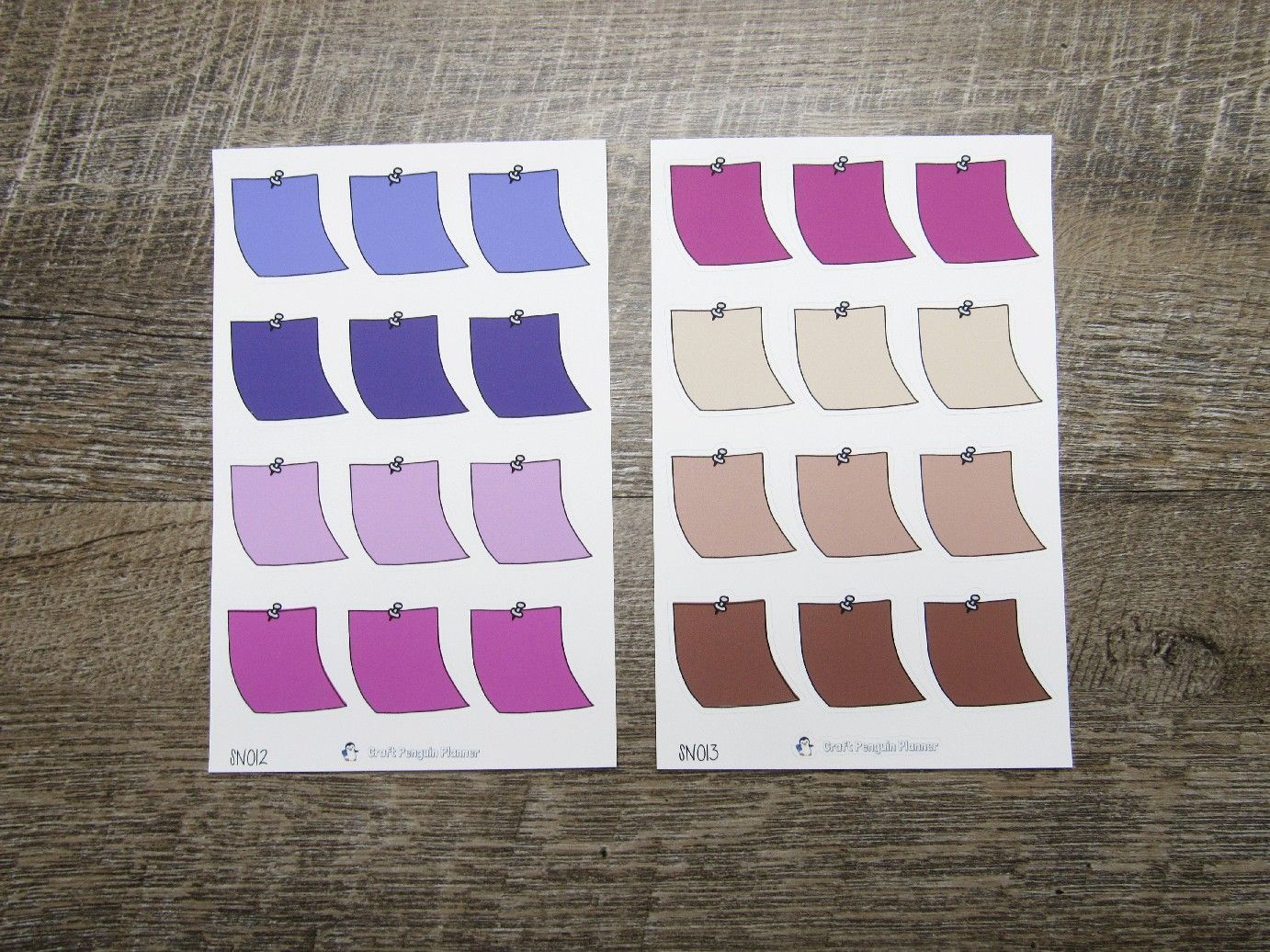 Hand Drawn Sticky Note Stickers- SN008-SN014