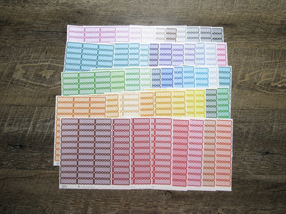 Scalloped Quarter Boxes- Individual Color Sheets- SCQB001-SCQB050