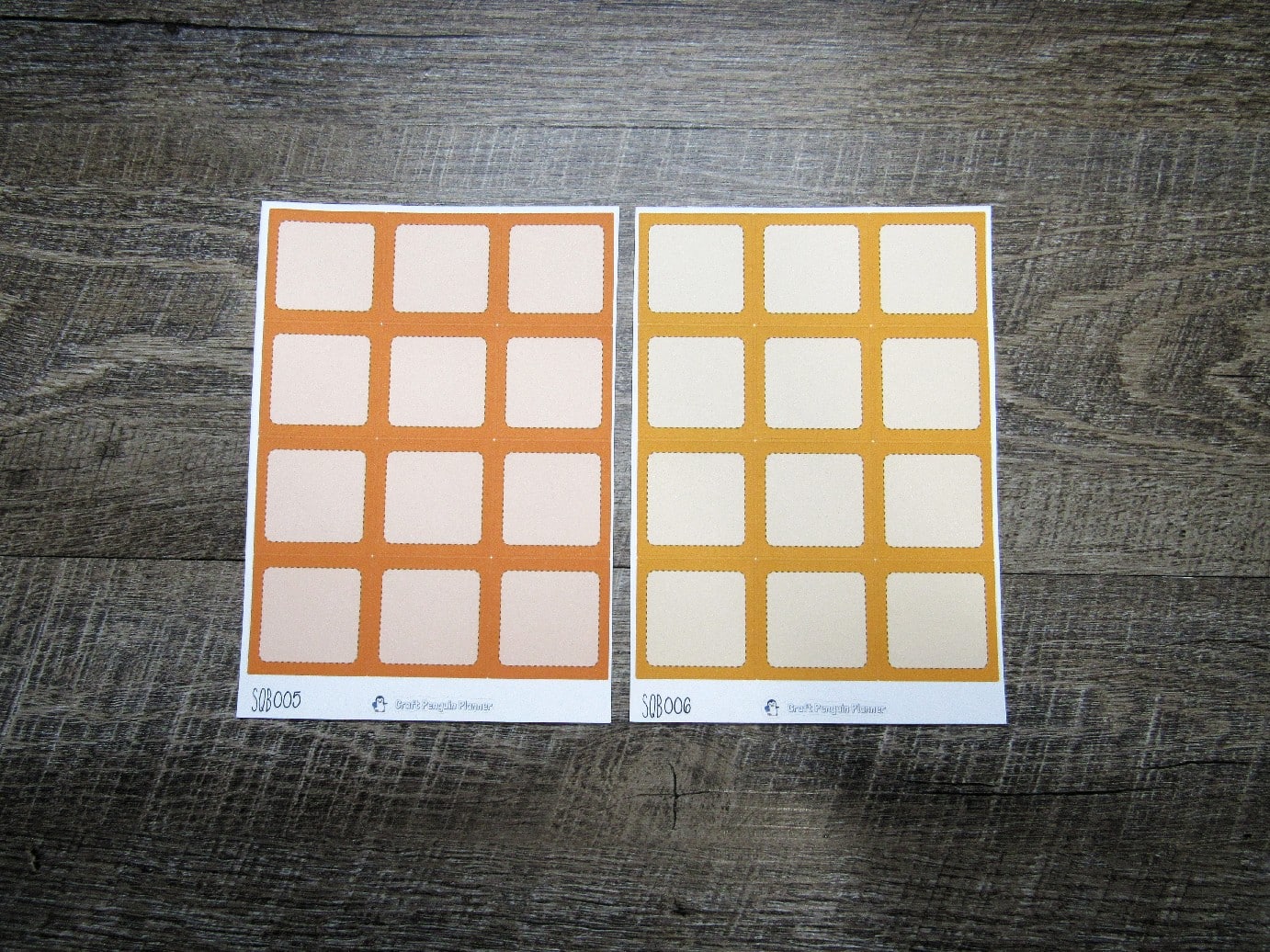 Square Boxes- Individual Color Sheets- SQB001-SQB030