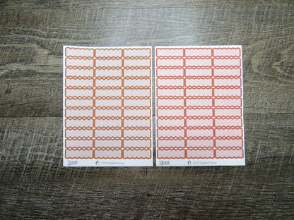 Scalloped Quarter Boxes- Individual Color Sheets- SCQB001-SCQB050