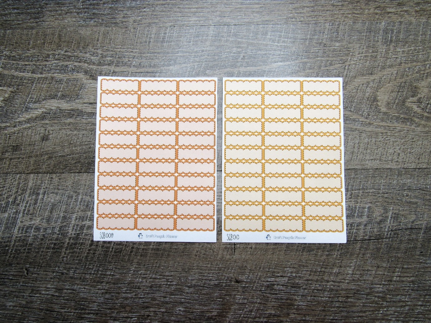 Scalloped Quarter Boxes- Individual Color Sheets- SCQB001-SCQB050