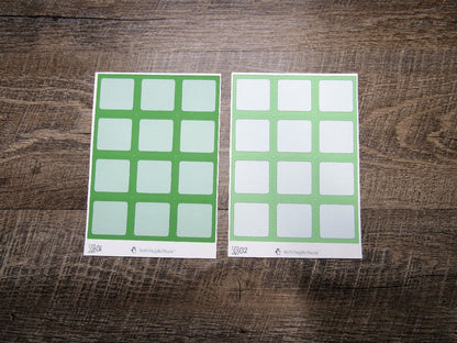 Square Boxes- Individual Color Sheets- SQB001-SQB030