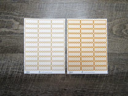 Scalloped Quarter Boxes- Individual Color Sheets- SCQB001-SCQB050