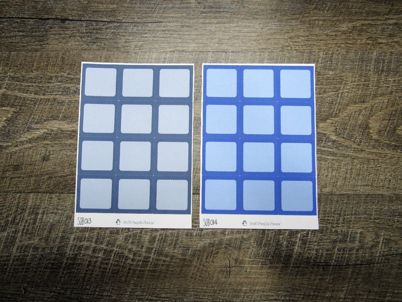 Square Boxes- Individual Color Sheets- SQB001-SQB030