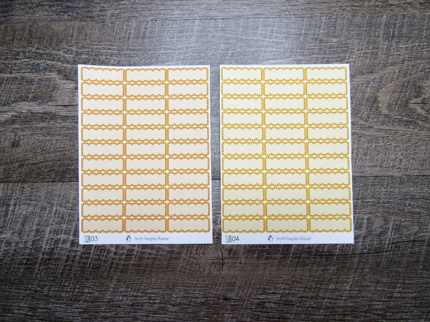 Scalloped Quarter Boxes- Individual Color Sheets- SCQB001-SCQB050