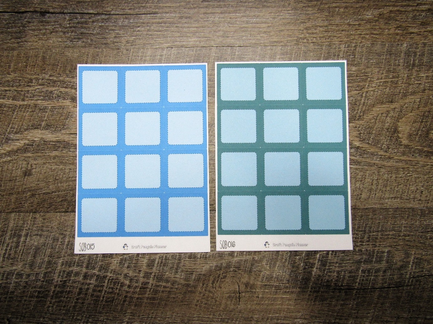 Square Boxes- Individual Color Sheets- SQB001-SQB030