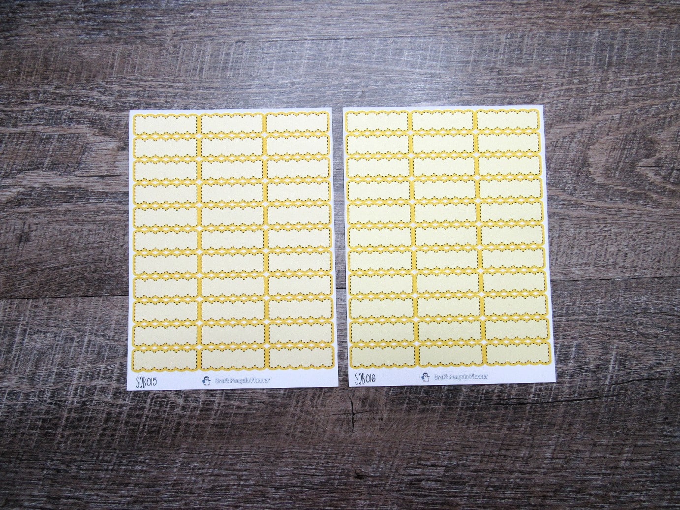 Scalloped Quarter Boxes- Individual Color Sheets- SCQB001-SCQB050